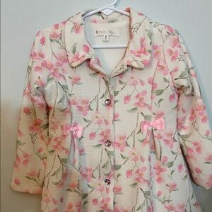Floral Pink Kids Coat